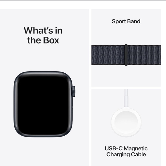 Apple Watch SE GPS + Cellular 44mm Midnight Aluminum Case & Sports Loop - Picture 4 of 12